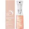 Aoseiens Sunglaze Sheer Body Mist Protezione solare SPF 42 con olio per il corpo scintillante, nebbia idratante, dona alla pelle una finitura lucida, leggera, ad assorbimento rapido