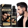 EHIOG Shampoo Colorante Nero per Uomo 200ml - Copertura 100% dei Capelli Bianchi, Tinta Semipermanente Facile da Usare, Risultato Naturale e Immediato