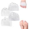 Aosrioylt Separatori Dita in Silicone Hyggear for Donne E Uomini, Cuscinetto Correttore for Alluce Valgo, Separatori Dita in Gel Traspiranti E Morbidi for Dita Sovrapposte(Transparent*1+white*1)