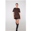 Tezenis T-shirt Cotone Con Inserto Raso E Pizzo Donna Marrone