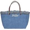 Saint Barth Mc2 Donna Borsa A Spalla CBF0001-Denim Cotone Blu Chiaro Taglia Unica