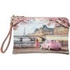 YNOT Clutch YES303S6 Paris en Rose, Donna, PVC, 28x18,5 cm, Tracolla Amovibile, Stile Casual