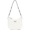 GUESS Tamsin Top Zip Shoulder Bag Cream White, Bianco panna, Taglia unica