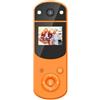 LMCLMC Videocamera, Action Camera 2 Pezzi, Cam 1080P, Fotocamera Digitale DV Portatile Multifunzionale, Rotazione 'obiettivo Selfie, Registrazione Della Del Lettore Mp3,per Viaggi,Vlog(Orange)
