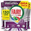 Fairy 30 Minuti Miracle Detersivo Pastiglie Lavastoviglie, 130 capsule, Limone, Il N.1 Contro Lo Sporco Ostinato, Potente Anche Nei Cicli Brevi, GIGA Pack