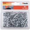 kwb Rivetti ciechi / Rivetti pop Ø 4,8 mm, lunghezza 8 mm, in alluminio, con penna zincata, per pinze da rivetto cieco cieco commercialmente