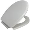 Wirquin 20725329 Sedile WC Neon+ Bianco Termoplastico Lucido Forma U Universale Cerniere Plastica Sistema Lock+, 30.000 cicli