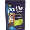Prolife Dog Snack Sensitive Grain Free con Coniglio 90g, Singola unità