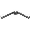 K&M 18866 Kit di base d'appoggio B nero anodizzato - estensione inclinata per tastiera con base a colonna Spider Pro