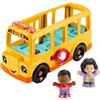 Fisher-Price Little People HYT03 - Scuolabus giocattolo con musica e 2 personaggi per bambini a partire da 1 anno, versione multilingue