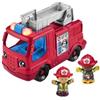 Fisher-Price Little People HYR88 - Camion dei pompieri con musica e 2 personaggi per bambini a partire da 1 anno, versione multilingue