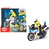 Dickie Toys Moto Mossos 17 cm con figura, meccanismo ad attrito, luce e suono, a partire da 3 anni (203712018SIE)