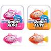 ZURU ROBO ALIVE Robo Fish Pesce robotico che nuota (rosa + oro) di ZURU Attivato dall'acqua, cambia colore, viene fornito con batterie, esclusiva Amazon (2 Pack) Serie 3, giocattolo da bagno
