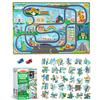 Melissa & Doug Puzzle da pavimento in cartone con pista da corsa e veicoli a molla Giro Del Mondo - 48 pezzi, per bambini e bambine dai 3 anni in su - Certificati FSC