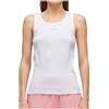 SUNDEK Canotta Donna W388TTCR500 Bianca Costine Logo Ricamato PE24 M