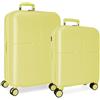 Pepe Jeans Highlight Giallo Set di Bagagli 48x70x28 cm Rigido ABS Chiusura TSA Integrata 116L 6.8 kg 4 Doppie Ruote Bagaglio a Mano di Joumma Bags