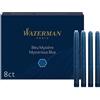 Waterman cartucce di inchiostro per penna stilografica | lunghe | blu mistero | 8 pezzi