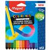 Maped - Matite colorate innovative COLOR'PEPS INFINITY - 12 pezzi - 100% mina colorata - non è necessario temperare - utilizzabile al 100% - morbido e molto piacevole sulla carta