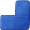 YongXinMY Tappetino da bagno L, tappetino angolare antiscivolo, morbido pile corallo, assorbente e lavabile, per vasca da doccia quadrata, WC, uso domestico e spa (blu)