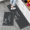 LY4U Set Tappetini da Cucina Antiscivolo Lavabile, 2 Pezzi Tappetini da Cucina Runner Set, 50x80 + 50x150 CM Tappetino da Terra per la Decorazione Domestica Ufficio Standing Desk