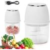 CEWROM Mini tritatutto elettrico, 350 ml, mini tritatutto portatile, taglia verdure da cucina con connettore USB, adatto per cipolle, frutta, noci, carne, aglio (bianco)