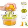 FANSEZQ Spremiagrumi manuale multifunzione,4 in 1, Spremiagrumi a Mano per Arance, Limoni, Agrumi, con 2 Alesatori，di 400ml Misurazione