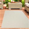 CARPETIA Tappeto per interni e per esterni balcone patio giardino d'inverno resistente alle intemperie iuta look rotondo modello linea crema, 120 x 170 cm