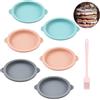 XoeLLe 6 Pezzi Tappetino Stampo Silicone 19 x 2.5cm Stampi in Silicone Antiaderenti Torta a Strati Stampo Arrotondato e Rilascio Rapido Per Torte e Strati,Formaggio,Torte Arcobaleno e Chiffon Gelatina