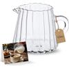 GALPADA Brocca in vetro borosilicato da 200 ml, per caffè, tè e bevande per la colazione in casa e gastronomia