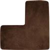 YongXinMY Tappetino da bagno L, angolare antiscivolo, morbido pile corallo, assorbente, lavabile, per vasca da doccia quadrata, WC, uso domestico e spa (marrone)