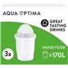 Aqua Optima Filtri universal, 3 mesi di fornitura, compatibile con Brita Classic, Compatible con Brita Classic, sistema di filtraggio a 5 fasi che riduce cloro, calcare e altre impurità