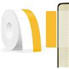 SUPVAN T50M Serie Nastro Etichettatrice, 45 mm x (13+15) mm, Nero su Giallo | 60 Etichette/Rotolo, Laminato Impermeabile Anti-olio, Forte Adesività, Rilevamento Auto, Durevole per Imprese, Casa, Scuola