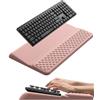 VAYDEER Set Ergonomico 3 pezzi - Supporto polso tastiera, supporto polso mouse e tappetino mouse in memory foam - Antiscivolo, Confortevole per ufficio e casa, Rosa