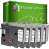 Printing Pleasure 5x Compatibile 45800 Nero su Chiaro (19mm x 7m) Cassetta Nastro per DYMO LabelWriter 450 Duo LabelPoint 100 150 250 LabelManager 160 210D 220P 260P 280 360D 420P 450 500TS PnP MobileLabeler