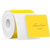 SUPVAN T50M Serie Nastro Etichette, 50mm×50mm 150 Etichette/Rotolo Ricarica Originale Termica Laminata, Impermeabile, Olioresistente, Ad Alta Adesività, Auto-Rilevante, Nero su Giallo