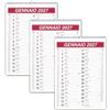 Generico Calendario - TRIS CALENDARI 2027 da parete 297 x 420 mm (A3) (Rosso)