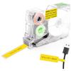 SUPVAN G-Serie Etichetta Cavi a Bandiera, 12.5 x 74 + 35 mm, Nero su Bianco