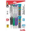 Pentel Portamine Twist-Erase Click (0,7 mm), confezione da 6 matite con 2 ricariche di mine (PD277TLBPS6M)