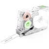 SUPVAN G-Serie Etichetta Continua, 9 mm x 7.5 m, Nero su Bianco | Lunghezza Personalizzabile, 10 Anni Durata, Resistente UV Calore Graffi Strappi, Impermeabile Anti-olio, Non Sbiadisce