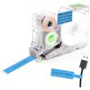 SUPVAN G-Serie Etichetta Cavi a Bandiera, 12.5 x 74 + 35 mm, Nero su Blu