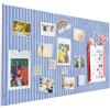 IVEOPPE Bacheca decorativa in feltro, autoadesiva, 60 x 40 cm, IVEOPPE, bacheca decorativa in feltro, spessore 0,9 cm, pieghevole, lavagne memo per ufficio, cucina, colore azzurro