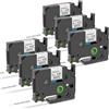 Markurlife 6x Nastro Sostitutivo TZe-221 9mm Nero/Bianco Compatibile Brother P-Touch | 9mm, Nero Su Bianco, Ricambio Sostitutivo Compatibile con Brother P-Touch H107B/H100LB/H110/D210/E100/D600VP/1000