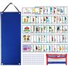 Generic Programma visivo per bambini - Grafico per adesivo per bambini, organizzatore di attività | Calendario di apprendimento durevole per buone abitudini, scheda di pianificazione impermeabile per classe,