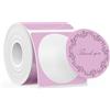 SUPVAN T50M Series Nastro per Etichettatrice, Tondo Φ 50 mm, Nero su Viola