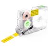 SUPVAN G-Serie Etichetta Fustellata, 14 mm x 50 mm, Nero su Giallo | 140 Etichette/Rotolo, per Stampaggio Lotto, 10 Anni Durata, Resistente UV, Calore, Graffi, Strappi, Impermeabile Anti-olio