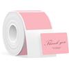 SUPVAN T50M Serie Nastro Etichettatrice, 40 mm x 30 mm, Nero su Rosa | 250 Etichette/Rotolo, Laminato Impermeabile Anti-olio, Forte Adesività, Rilevamento Auto, Durevole per Imprese, Casa, Scuola