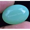 Naturale Oceanside Verde Opale 20.00 CT Ovale Non Scaldato Certificato Gemma