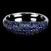 Egemdiamond Anello In Argento Sterling 925 Zaffiro Tondo Taglio Diamante 1mm Mis. 7