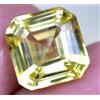 10.0 CT Naturale Ceylon Giallo Zaffiro Asscher Certificato Perfetto Loose Gemma
