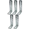 AERZETIX - C58919 - Set di 5 Staffe di montaggio regolabili 120x55x30x2mm con angoli smussati - fori di montaggio 10+1+1 - per pareti divisorie in cartongesso piano di lavoro - in acciaio zincato Z275